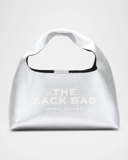 Мини-сумка из металлизированной кожи Marc Jacobs, серебряный prod273800040 | silver