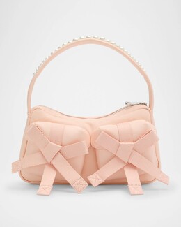 Сумка на плечо Utility Bow с жемчужным узором Pochette Simone Rocha, цвет Rosepearl prod273940193 | rosepearl