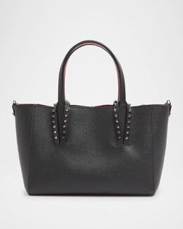 Мягкая мини-сумка на плечо Cabata East-West из зерненой кожи Christian Louboutin, цвет Black/Gunmetal prod273940171 | black/gunmetal