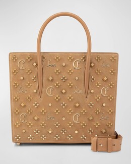 Сумка женская Paloma Medium Top Handle in Loubinthesky Suede Christian Louboutin, цвет Sand prod271300333 | sand