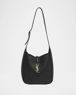Сумка-хобо Le 5 A 7 YSL из кожи оленя Saint Laurent, цвет Noir prod274410168 | noir