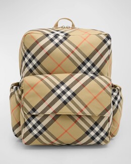 Детский рюкзак в клетку с принтом Burberry, цвет Sand Check prod272490049 | sand check