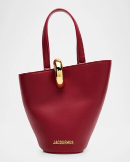 Кожаная сумка-мешок Le Petit Bambola с цепочками Jacquemus, красный prod276200506 | red
