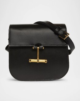 Кожаная мини-сумка через плечо Tara с клапаном Tom Ford, черный prod276510151 | black