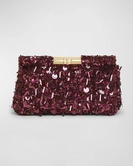 Клатч Marlene с пайетками Dolce & Gabbana, цвет Bordeaux Rosso prod272310466 | bordeaux rosso