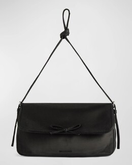 Сумка на плечо Leopolda из атласа с эффектом потертости Balenciaga, черный prod272820706 | 1000 black