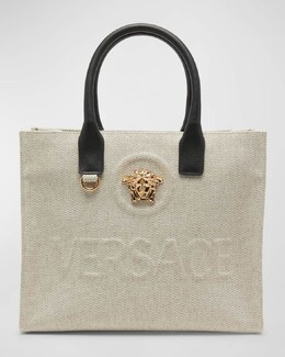 Маленькая холщовая сумка-тоут La Medusa Versace prod259360357 | rope black versac