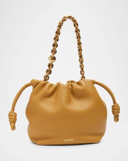 Миниатюрная сумка через плечо Flamenco из кожи напа Loewe, цвет Sahara prod272660004 | sahara