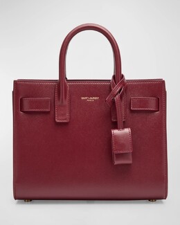 Сумка Sac De Jour Nano с верхней ручкой из гладкой кожи Saint Laurent, цвет Wine prod245800867 | wine