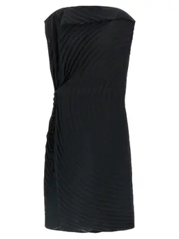 Issey Miyake-Paper Bag Pleats Abiti Nero-Donna 52505891275092