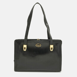 Givenchy Black Leather Vintage Kisslock Tote 1208116