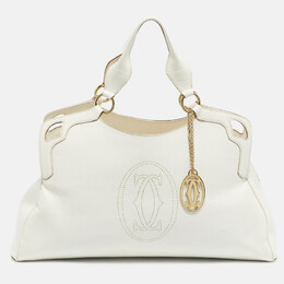 Cartier White Leather Large Marcello de Cartier Bag 1207520