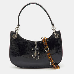 Jimmy Choo Black Patent Leather Varenne Hobo 1207512