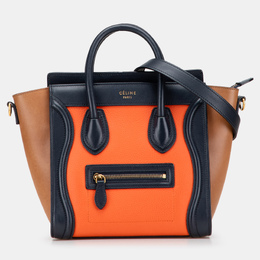 Celine Multicolor Nano Tricolor Leather Luggage Tote 1207368