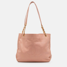 Chanel Pink CC Caviar Chain Tote 1207377