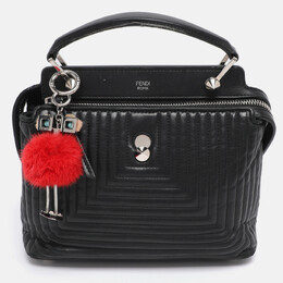 Fendi Black Quilted Leather Dotcom Click Shoulder Bag 1201527