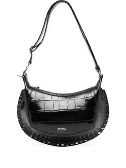 Isabel Marant crocodile-embossed studded shoulder bag 31775162