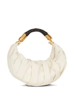 Balmain medium Ebene pleated calfskin-leather tote bag 31364447