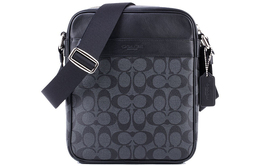 Coach Сумка-мессенджер Charles PVC Crossbody, мужская, цвет: черный, серый 54788-cqbk
