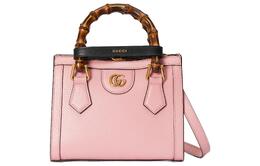 Gucci Кожаная сумка-шоппер, сумка-тоут, сумка-мессенджер, женская, розовая 702732-u3zdt-5479