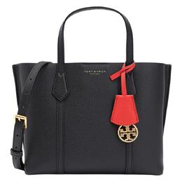 Tory Burch Сумка-шоппер из коровьей кожи, сумка-шоппер, сумка через плечо, женская сумка-тоут Trumpets, черная 56249-001