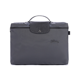 Longchamp Сумка-портфель Le Pliage Green Recycled Canvas с кожаной отделкой, небольшая мужская графитово-серая 2182919p66 | graphite gray