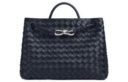 Bottega Veneta Сумка из овчины серии Andiamo, через плечо, женская, среднего размера, цвет "космический синий" 766016vcpp18948