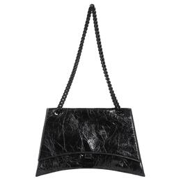 Balenciaga Женская сумка через плечо Crush из телячьей кожи, черная 7856022aa6g1000