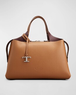 Кожаная сумка Apa Bauletto среднего размера с верхней ручкой Tod's, цвет Kenia Bordeaux prod266370048 | kenia bordeaux