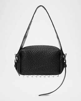 Маленькая кожаная сумка на плечо Ricco с заклепками Alexander Wang, черный prod277560082 | black