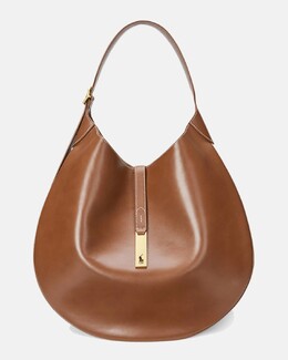 Кожаная сумка через плечо Polo ID среднего размера Polo Ralph Lauren, цвет Cuoio prod277840119 | cuoio