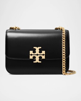 Маленькая кожаная сумка-трансформер Eleanor через плечо Tory Burch, черный prod277280055 | black