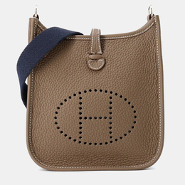 Hermes Evelyne TPM 16 Etoupe/Blue Nuit Taurillon Clemence Leather Shoulder Bag 1197695