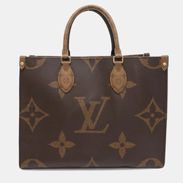 Louis Vuitton Onthego MM Red Monogram Reverse Canvas Tote Bag 1197656