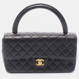 Chanel Kelly Black Lambskin Leather Shoulder Bag 1202149