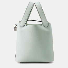 Hermes Picotin Lock 18 Blue Pale Taurillon Clemence Leather Tote Bag 1203141