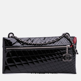 Chanel Black Quilted Patent Geometric Kaleidoscope Shoulder Bag 1208061
