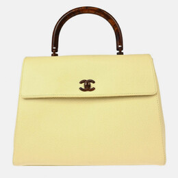 Chanel Beige Calfskin Top Handle Bag 1208048