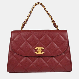 Chanel CC Bordeaux Caviar Leather Shoulder Bag 1208079