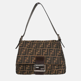 Fendi Zucca Mamma Brown Canvas Baguette Bag 1208035