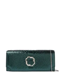 Malone Souliers Viven crocodile-embossed clutch 31808855