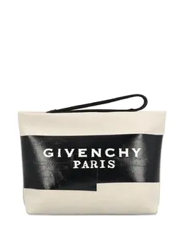 Givenchy logo-tape clutch bag 31919440