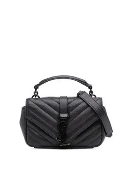 Saint Laurent 2016 Mini Chevron Sheepskin Monogram College satchel 31963868