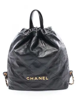Chanel 2021-2025 Large Shiny Quilted Calfskin 22 backpack 31972505