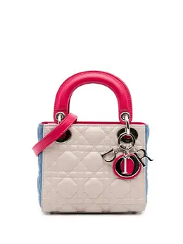 Christian Dior 2014 Mini Tricolor Lambskin Cannage Lady Dior satchel 31964390