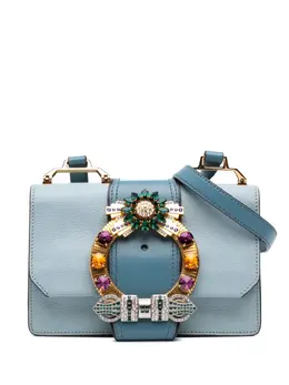 Miu Miu 2010-2025 Goatskin Madras Soft Calf Crystal Embellished crossbody bag 31952458