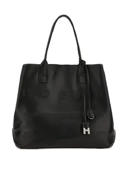Hogan medium Script leather tote bag 31907842