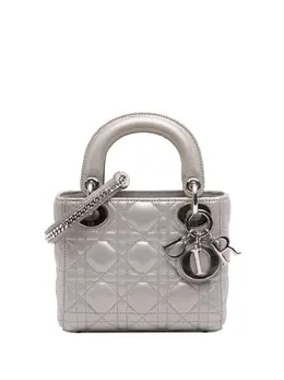 Christian Dior 2015 Mini Iridescent Lambskin Cannage Lady Dior satchel 31964326