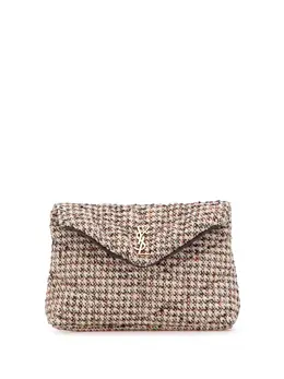 Saint Laurent 2021 Small Tweed Loulou Puffer clutch bag 31952146