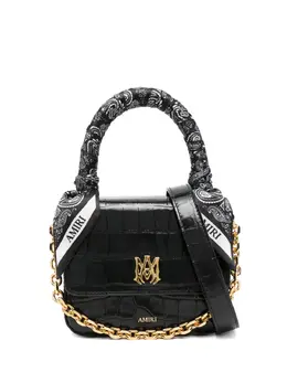 Amiri crocodile-effect satchel 31858039